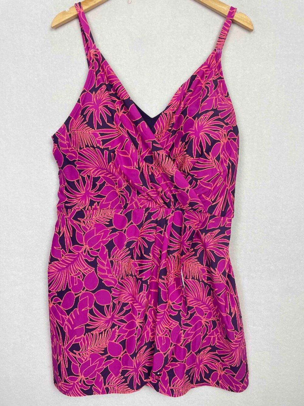 Lands' End NWT Floral Swimdress One Piece Swim Womens Size 3X